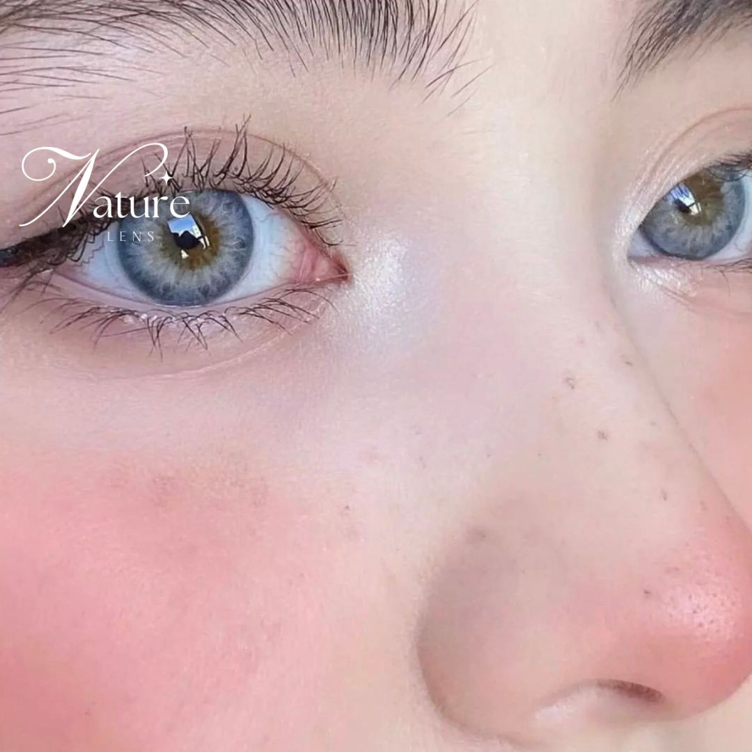 Lente de contato anual com grau para miopia Diamond T. Blue Gray (caixa c/ 2 peças)