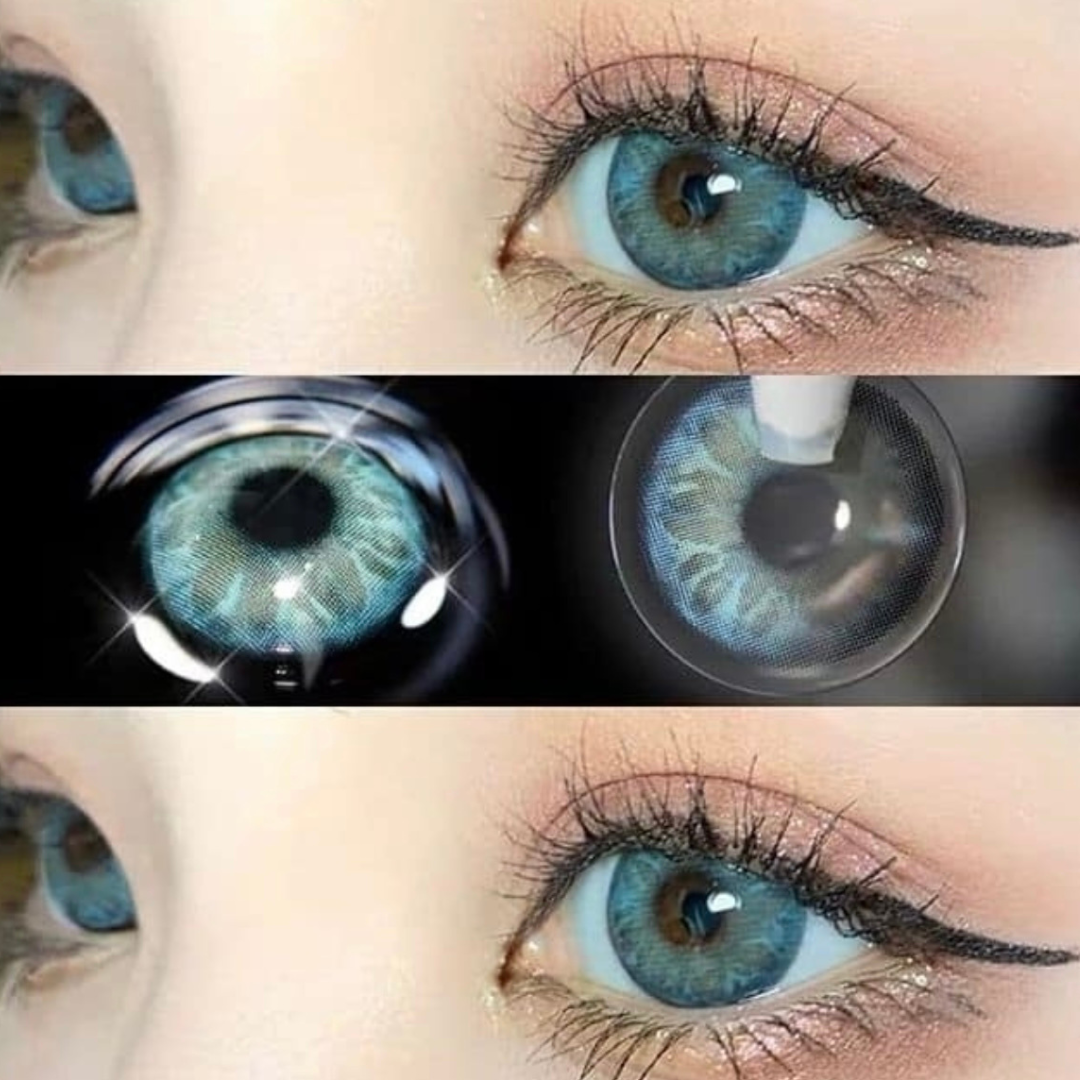 Lente de contato anual Chandelier G. Green com grau para miopia (caixa c/ 2 peças)