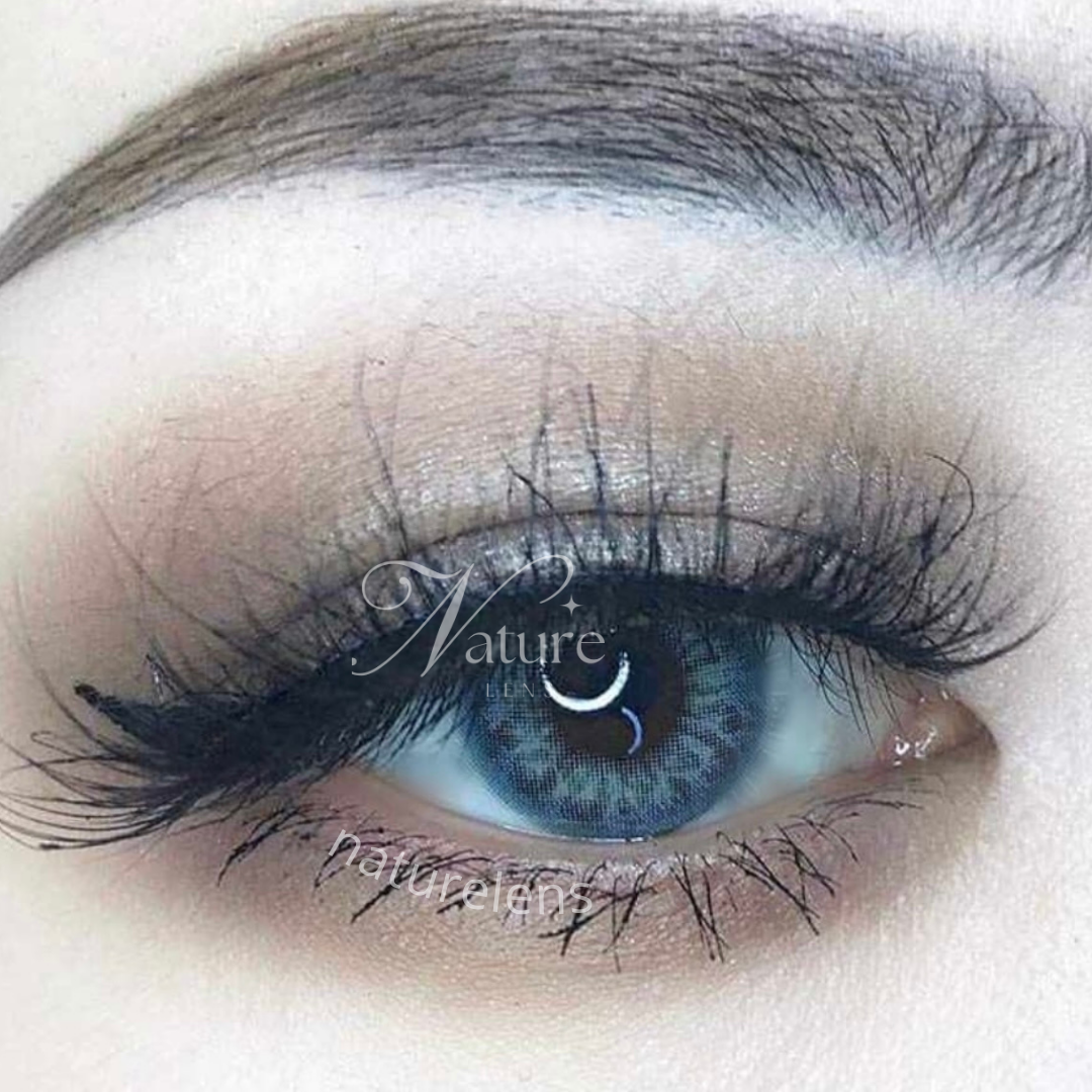 Lente de contato anual com grau para miopia Diamond T. Blue Gray (caixa c/ 2 peças)