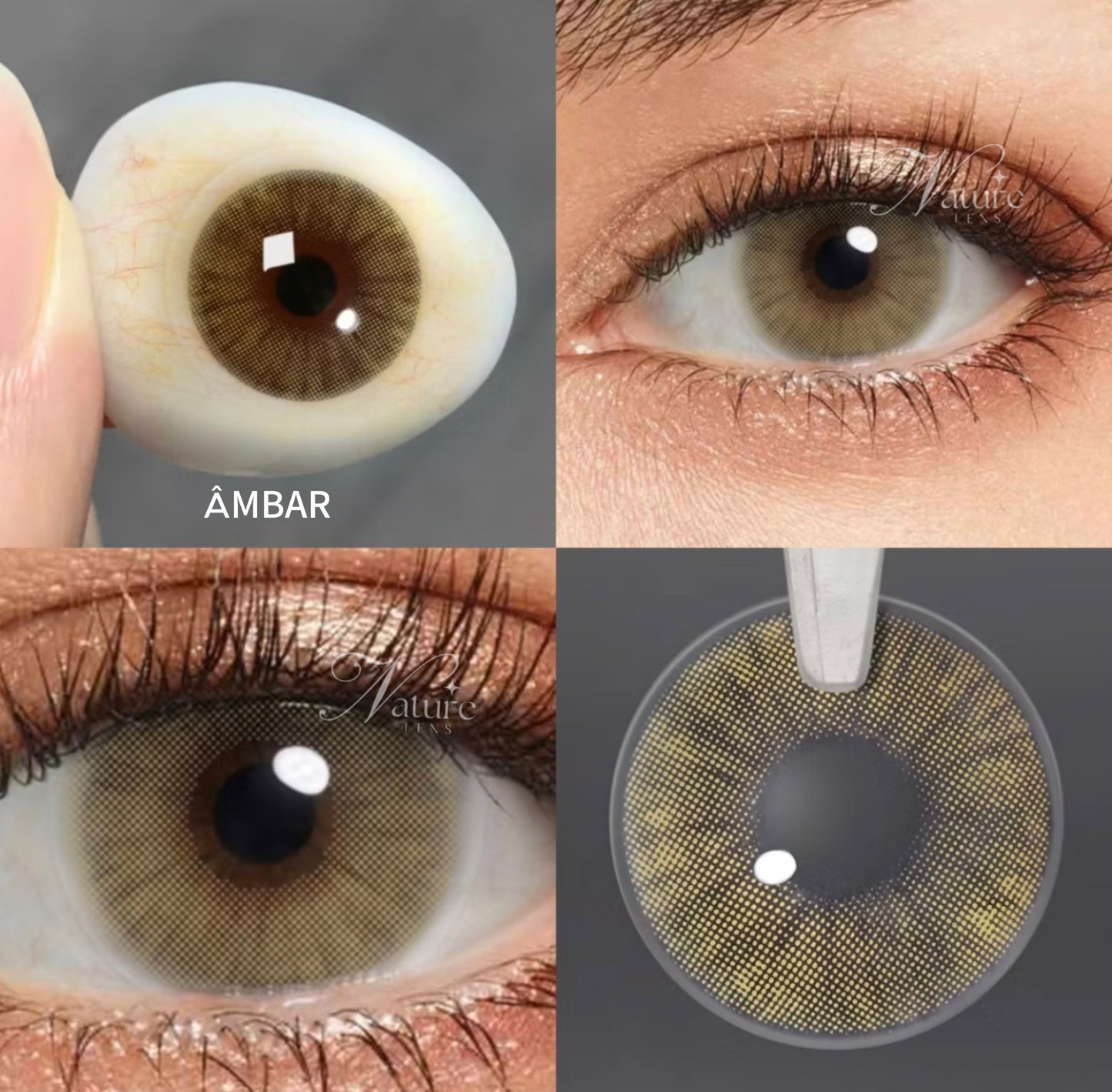 Lente de contato anual Queen Âmbar (caixa c\ 2 peças)
