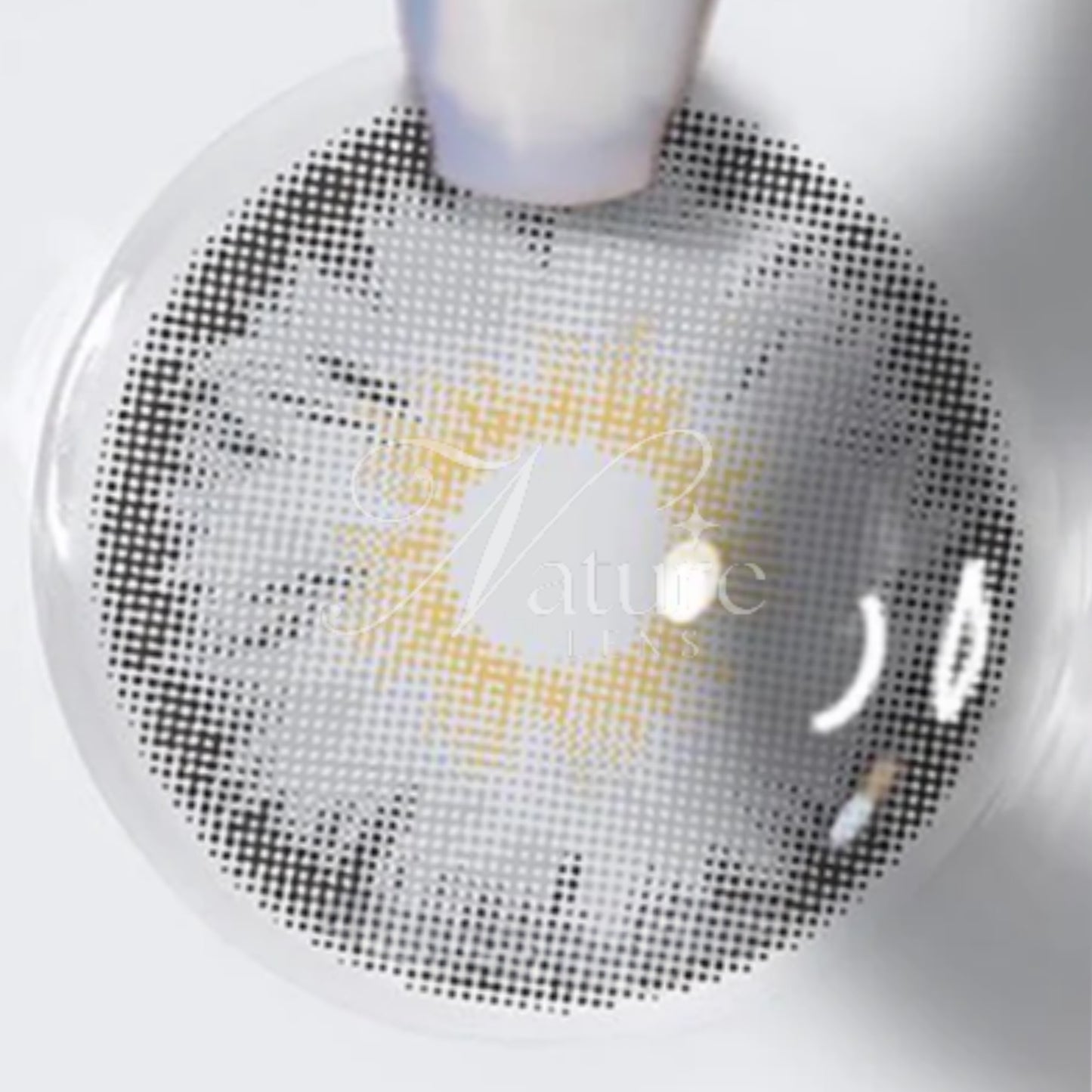 Lente de contato anual pupila reduzida Siri Gray (caixa c/ 2 peças)