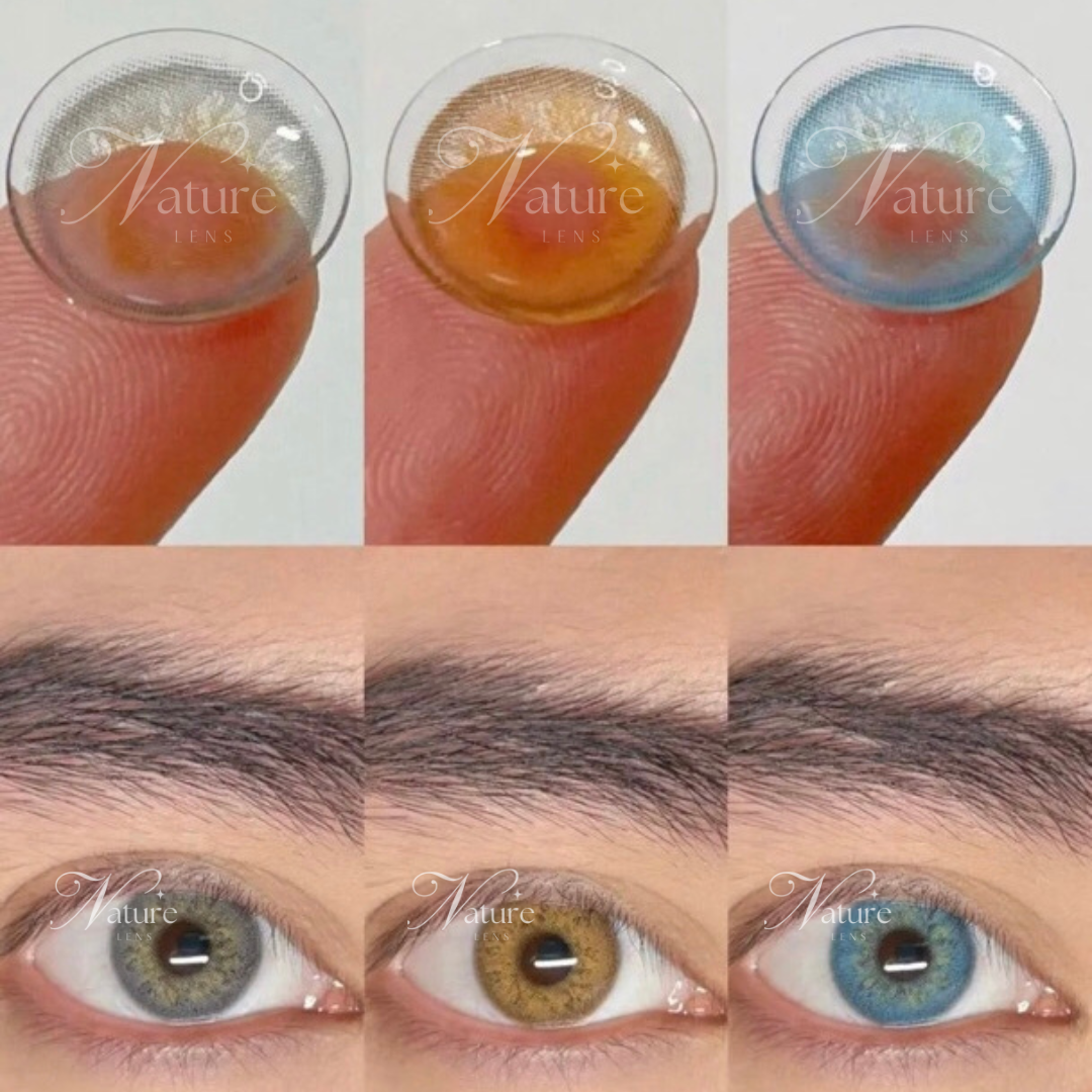 Lente de contato anual Russian Colors com grau para miopia (caixa c/ 2 peças)