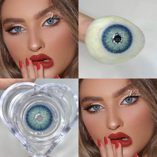 Lente de contato anual Pataya Blue (caixa c/ 2 peças)