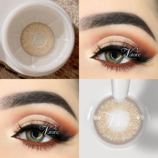 Lente de contato anual Cat Brown com grau para miopia (caixa c/ 2 peças)