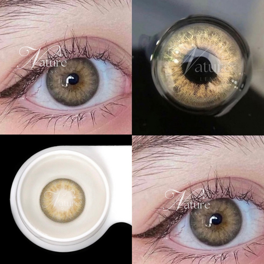 Lente de contato anual Diamond T. Brown Hazel com grau para miopia (caixa c/ 2 peças)