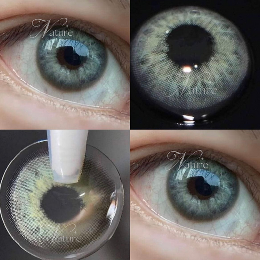 Lente de contato anual Diamond T. Green Gray com grau para miopia (caixa c/ 2 peças)
