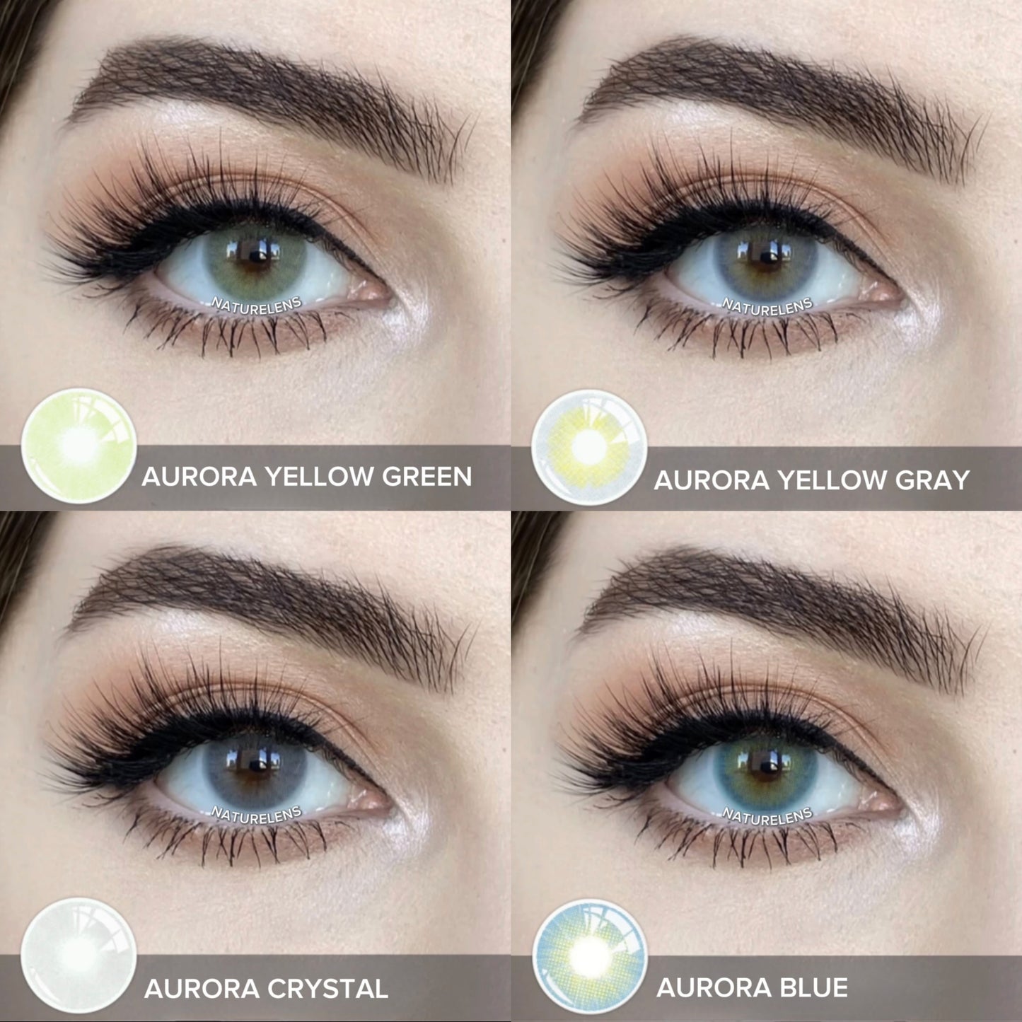 Lente de contato anual Aurora Colors (caixa c/ 2 peças)