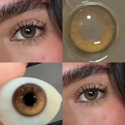 Lente de contato anual Jolie Brown (caixa c\ 2 peças)