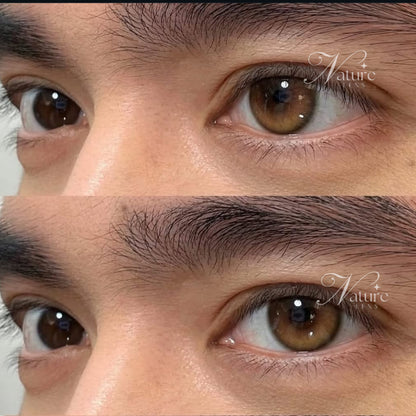 Lente de contato anual Jolie Brown (caixa c\ 2 peças)