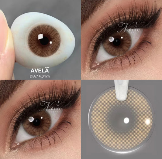 Lente de contato Anual Queen Avelã (caixa c/ 2 peças)
