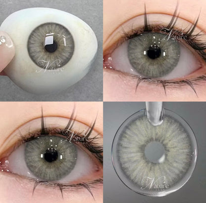 Lente de contato anual pupila pequena Malibu Estonya Colors com grau para miopia (caixa c/ 2 peças)