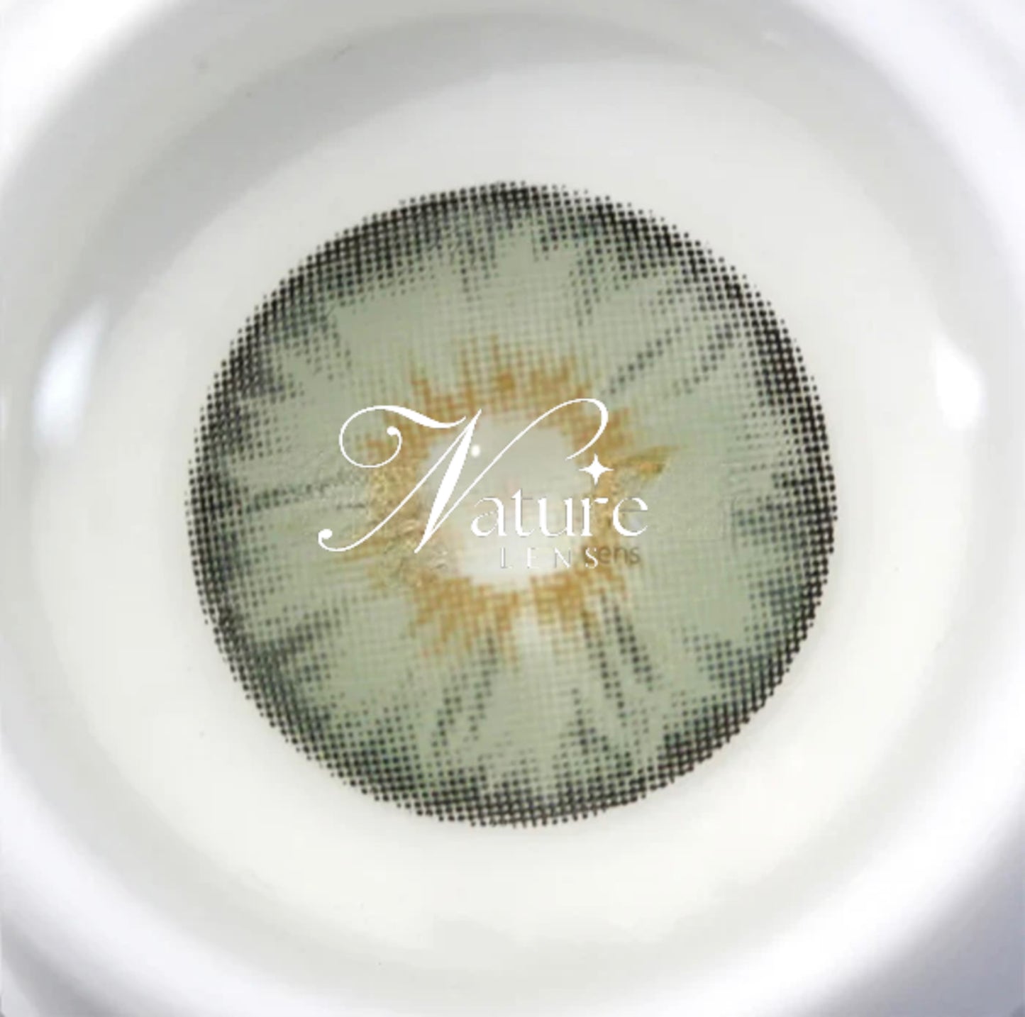 Lente de contato anual pupila reduzida Siri Green (caixa c/ 2 peças)