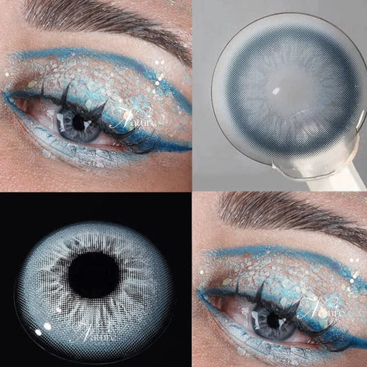 Lente de contato anual Angel Blue (caixa c/ 2 peças)