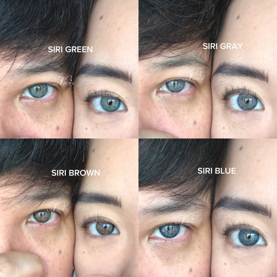 Lente de contato anual pupila reduzida Siri Colors (caixa c/ 2 peças)