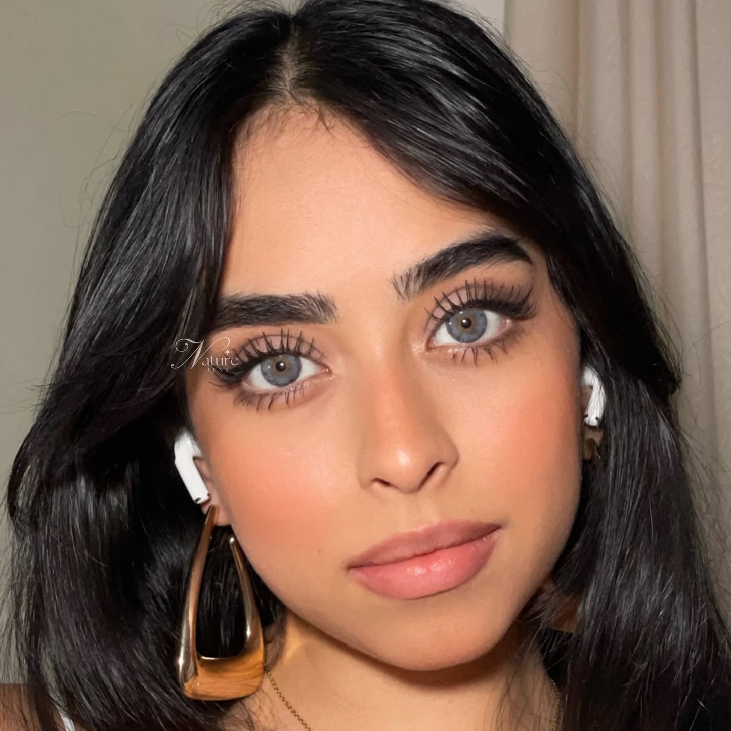 Lente de contato anual pupila reduzida Siri Gray (caixa c/ 2 peças)