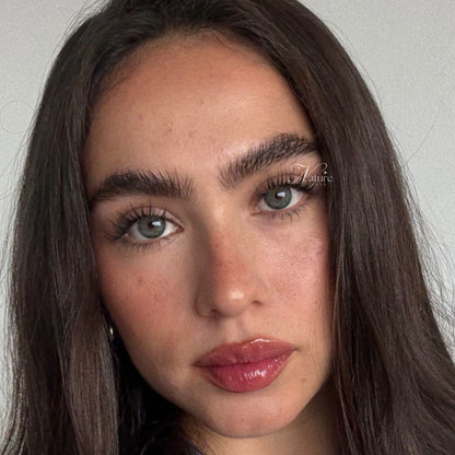 Lente de contato anual pupila reduzida Siri Green (caixa c/ 2 peças)