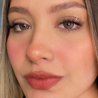 Lente de contato anual com grau para miopia Mirage Brown (caixa c/ 2 peças)