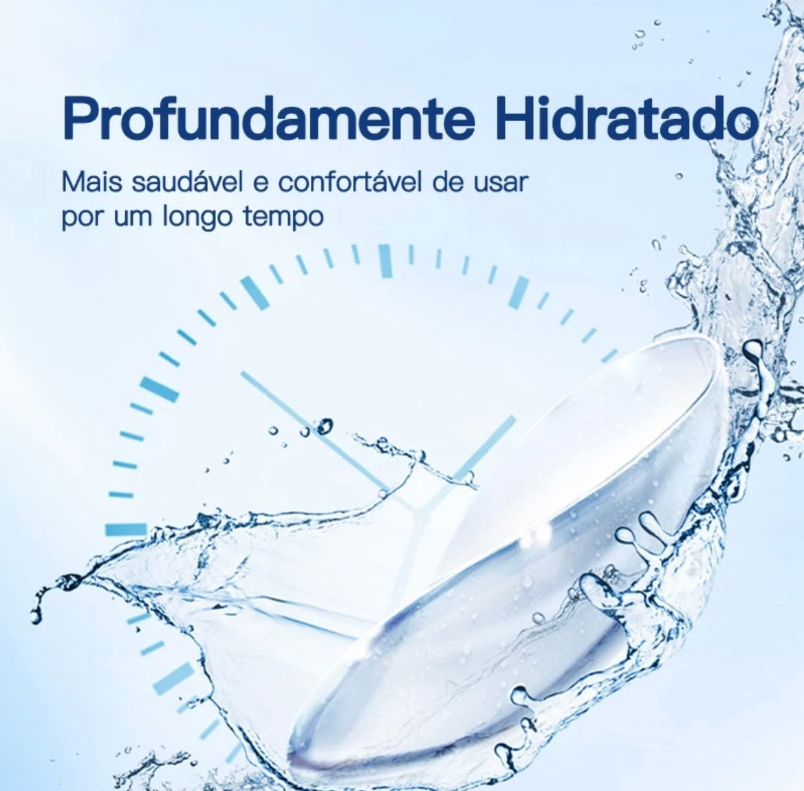 Lente de contato anual incolor com grau para miopia (caixa c/ 2 peças)