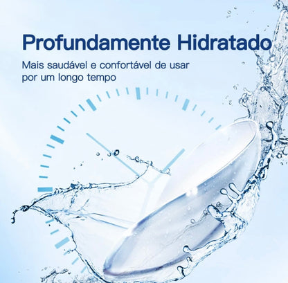 Lente de contato anual incolor com grau para miopia (caixa c/ 2 peças)