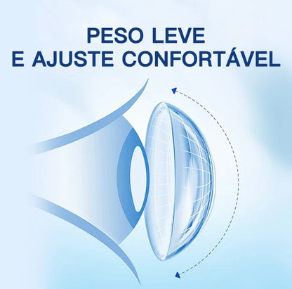 Lente de contato anual Incolor com grau para miopia (caixa c/ 2 peças)