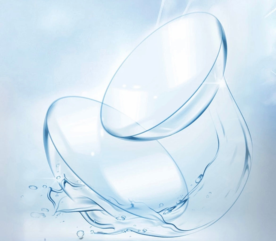 Lente de contato anual incolor com grau para miopia (caixa c/ 2 peças)